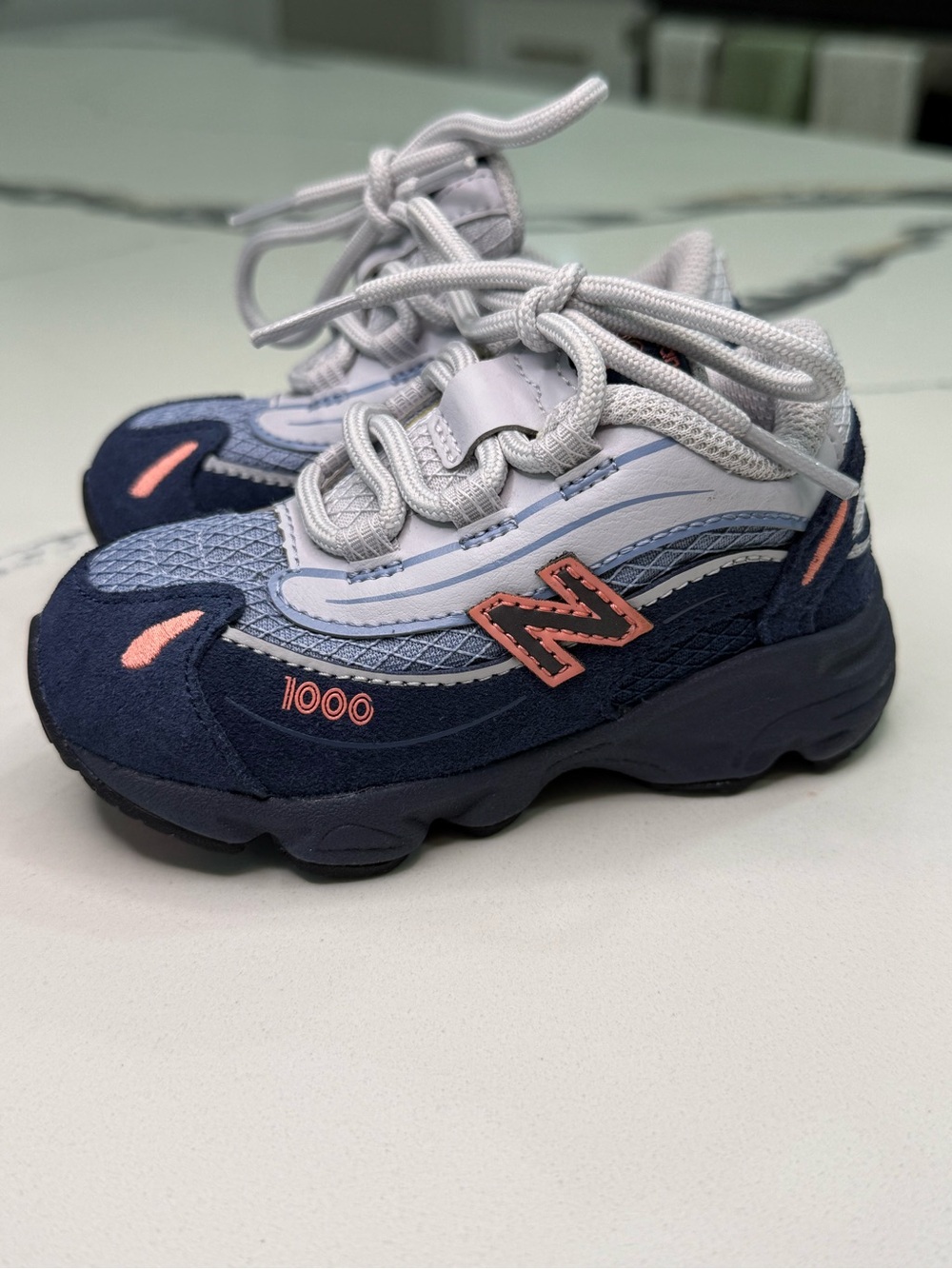 New Balance 1000 Infant Toddler Sneaker Nautical Coral Blue Size 6C